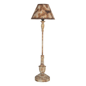 Veioza metal bej maro vintage 22x71 cm, E27