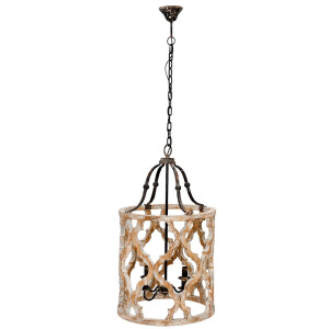 Lustra fier lemn maro gri 48x85 cm 