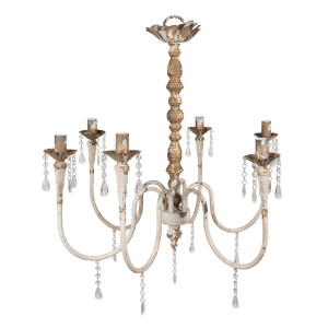 Candelabru fier bej auriu vintage 72x72x67 cm E14