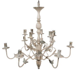 Candelabru fier bej vintage 80x72 cm E14