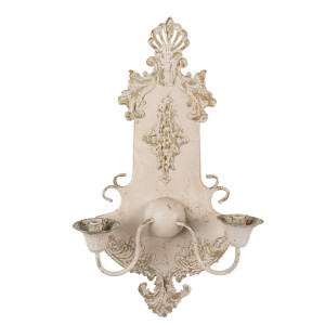 Aplica metal bej verde auriu vintage 40x18x70 cm E14