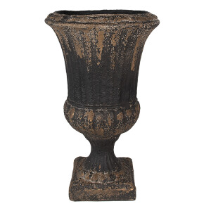 Ghiveci flori ceramica neagra maro 34x53 cm