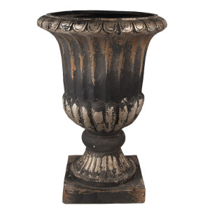Ghiveci flori ceramica neagra maro 49x72 cm