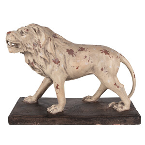 Figurina Leu ceramica bej maro 55x23x40 cm