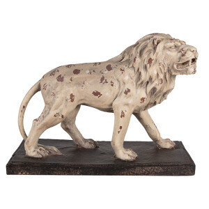 Figurina Leu ceramica maro bej 55x23x40 cm