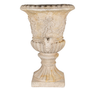 Ghiveci flori ceramica bej 54x27x76 cm