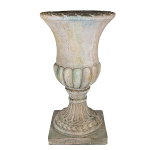 Ghiveci flori ceramica verde bej 44x44x75 cm