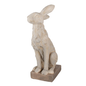 Figurina Iepuras ceramica gri maro 27x18x55 cm