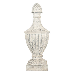 Decoratiune ceramica bej vintage 26x26x64 cm