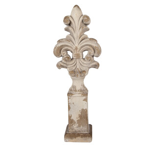 Decoratiune ceramica bej vintage 23x14x65 cm