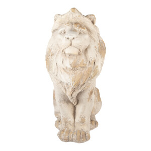 Figurina Leu ceramica bej vintage 50x30x62 cm