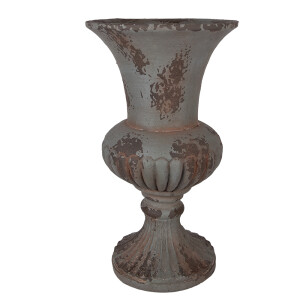 Ghiveci flori ceramica gri Ø 30x52 cm