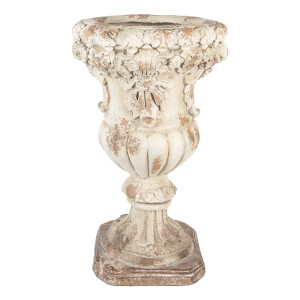 Ghiveci flori ceramica bej Ø 35x56 cm