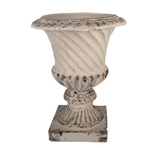 Ghiveci flori ceramica bej maro 44x44x58 cm