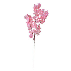 Set 3 crengute flori Piersic artificiale roz maro 20x10x106 cm
