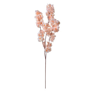 Set 3 crengute flori Piersic artificiale roz pal maro 20x10x106 cm