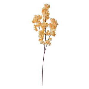 Set 3 crengute flori Piersic artificiale galben maro 20x10x106 cm