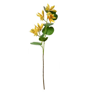 Floare artificiala galbena verde 18x10x80 cm