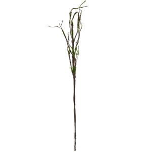 Creanga decorativa lemn maro verde 28x5x130 cm
