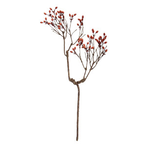 Crenguta artficiala portocalie maro 30x4x85 cm