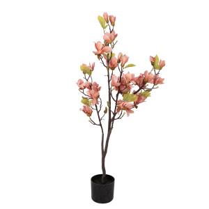 Magnolie roz artificiala in ghiveci 20x15x120 cm
