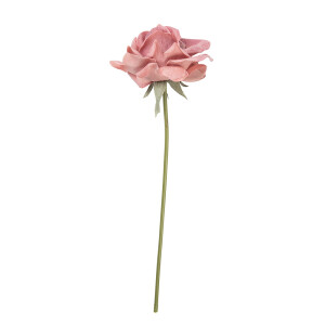 Trandafir roz artificial 10x10x35 cm