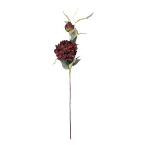 Floare artificiala rosie verde 14x14x78 cm