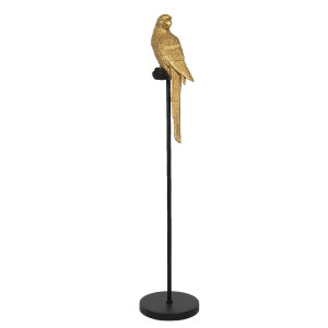 Figurina polirasina neagra aurie Papagal 22x107 cm