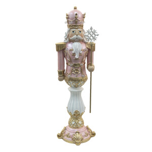 Figurina Spargatorul de Nuci polirasina roz 21x20x67 cm