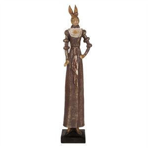 Figurina Iepuras Paste polirasina maro 13x10x53 cm