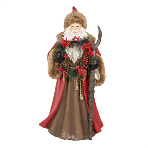 Figurina Mos Craciun polirasina multicolora 65x49x122 cm