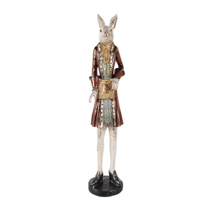 Figurina Iepuras polirasina multicolora 12x12x53 cm
