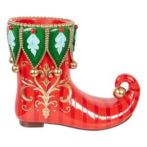 Decoratiune Cizma Elf polirasina multicolora 55x28x44 cm