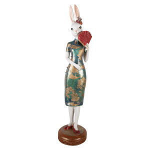 Figurina Iepuras Paste polirasina multicolora Ø 18x80 cm
