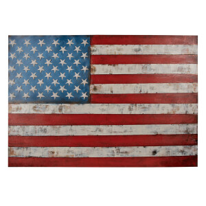 Tablou Steagul Americii metal 97x3x66 cm