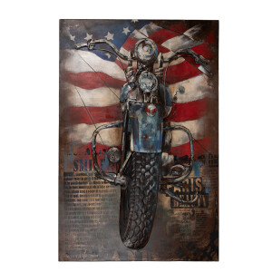 Tablou Motocicleta metal multicolor 80x6x120 cm