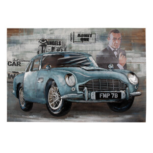 Tablou Masina metal multicolor 120x6x80 cm
