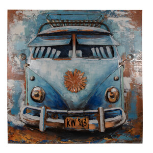 Tablou Microbus metal multicolor 80x5x80 cm