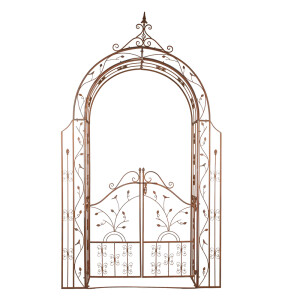 Pergola flori fier maro 146x30x257 cm