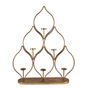 Suport lumanari metal cupru 61x13x76 cm