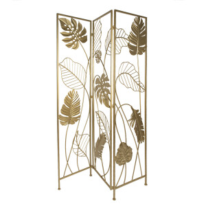 Paravan decorativ fier auriu 124x2x181 cm