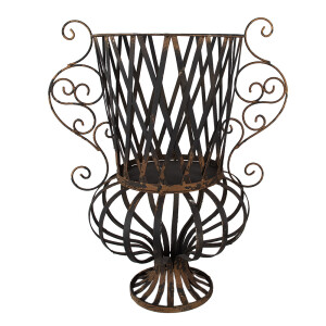 Suport ghiveci flori fier negru 57x38x68 cm