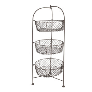 Raft 3 cosuri fier maro 31x80 cm