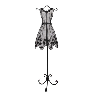 Manechin femeie fier negru 43x34x149 cm