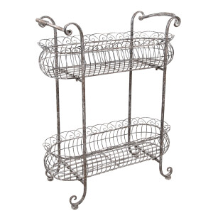 Suport ghivece flori fier maro 69x30x82 cm