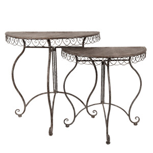 Set 2 console fier maro 76x38x75 cm, 64x32x65 cm