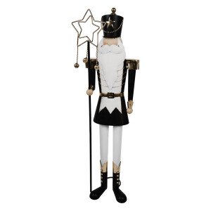 Figurina Spargatorul de Nuci fier alb negru 30x23x103 cm