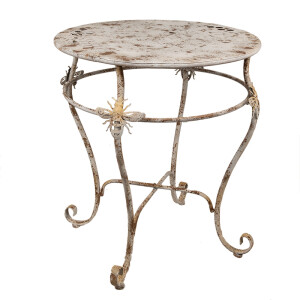 Masa fier alb maro vintage 69x76 cm
