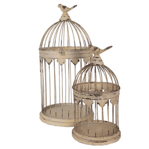 Set 2 colivii decorative metal maro vintage (2) 32x60 cm, 23x40 cm