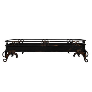 Tava decorativa metal negru 55x20x14 cm